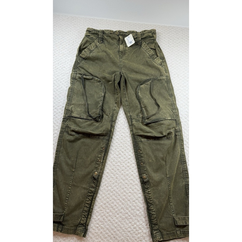Free People We The Free Can't Compare Slouch Pants XS Olive Green Cargo Pants